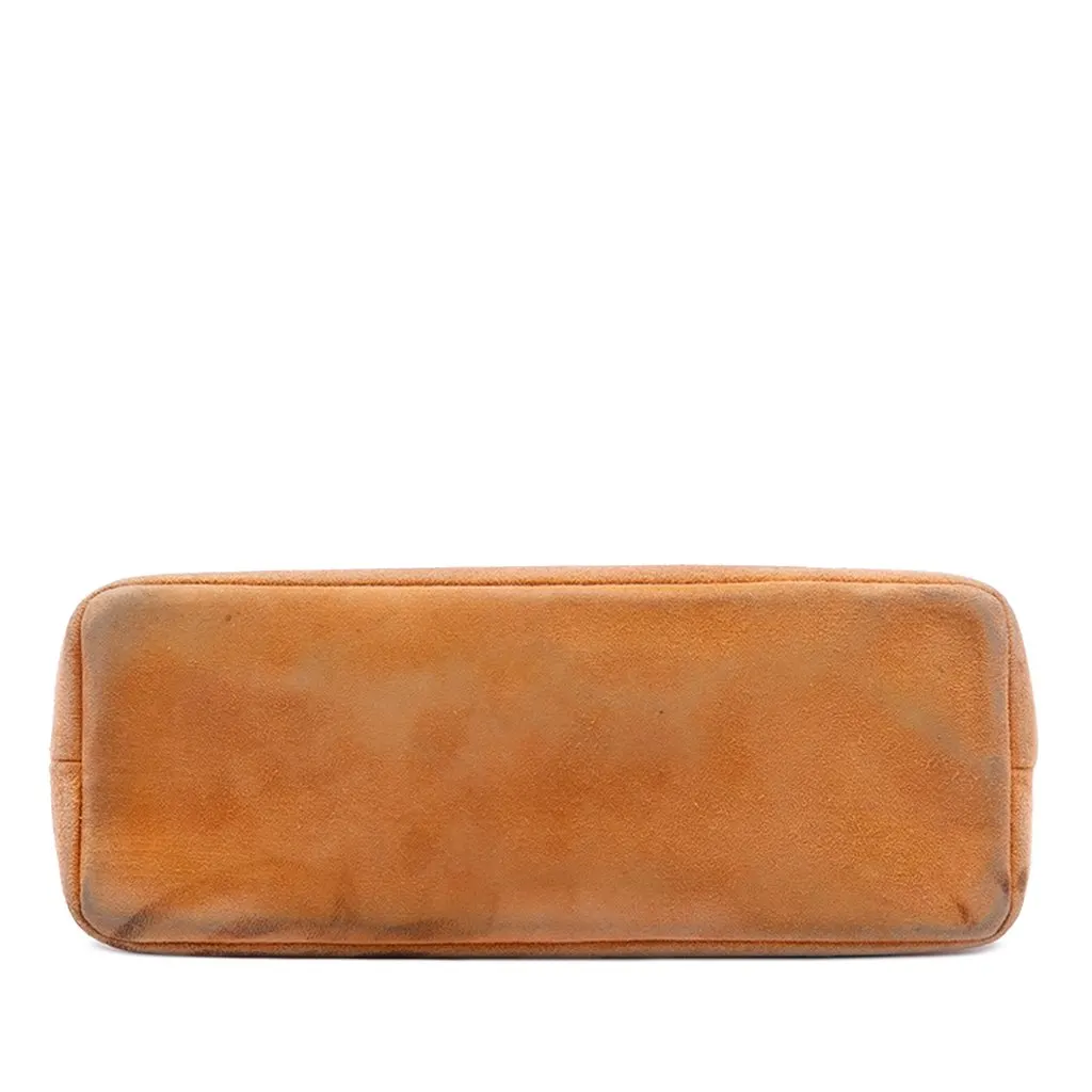 Chanel CC Suede Crossbody Brown Leather Very good - Inside View