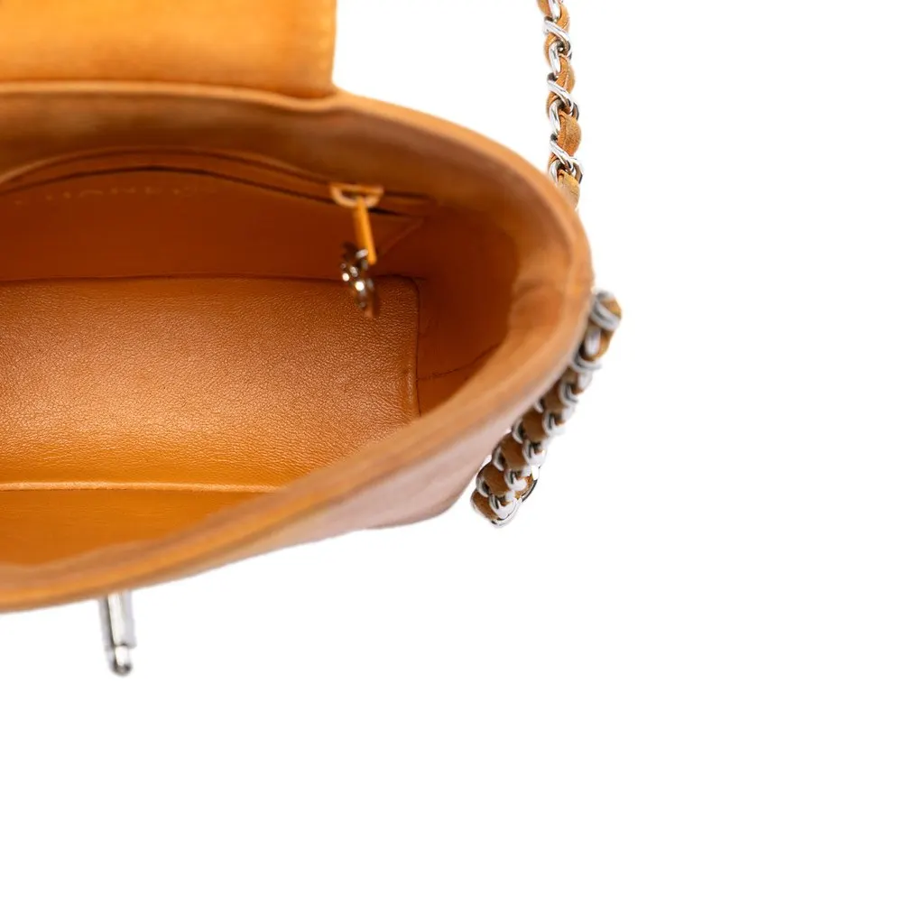Chanel CC Suede Crossbody Brown Leather Very good - Model View