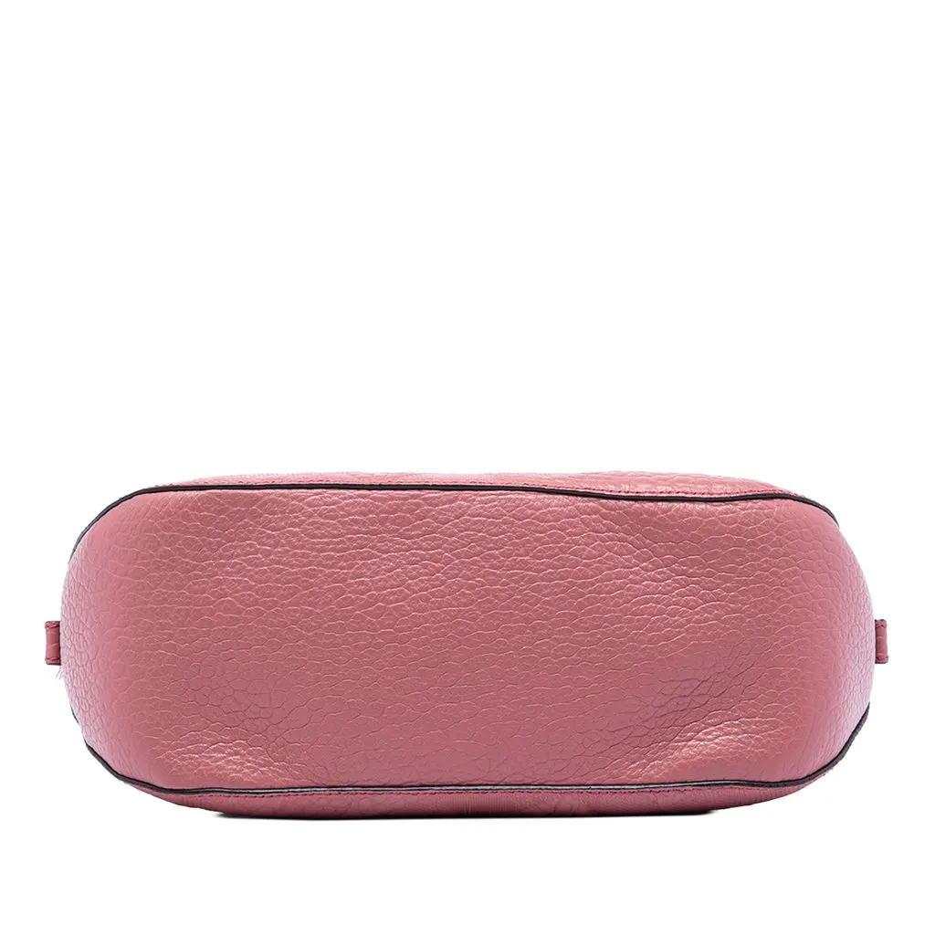 Burberry Small Heritage Grain Check Embossed Orchard Bowling Bag Pink Leather Very good - Inside View