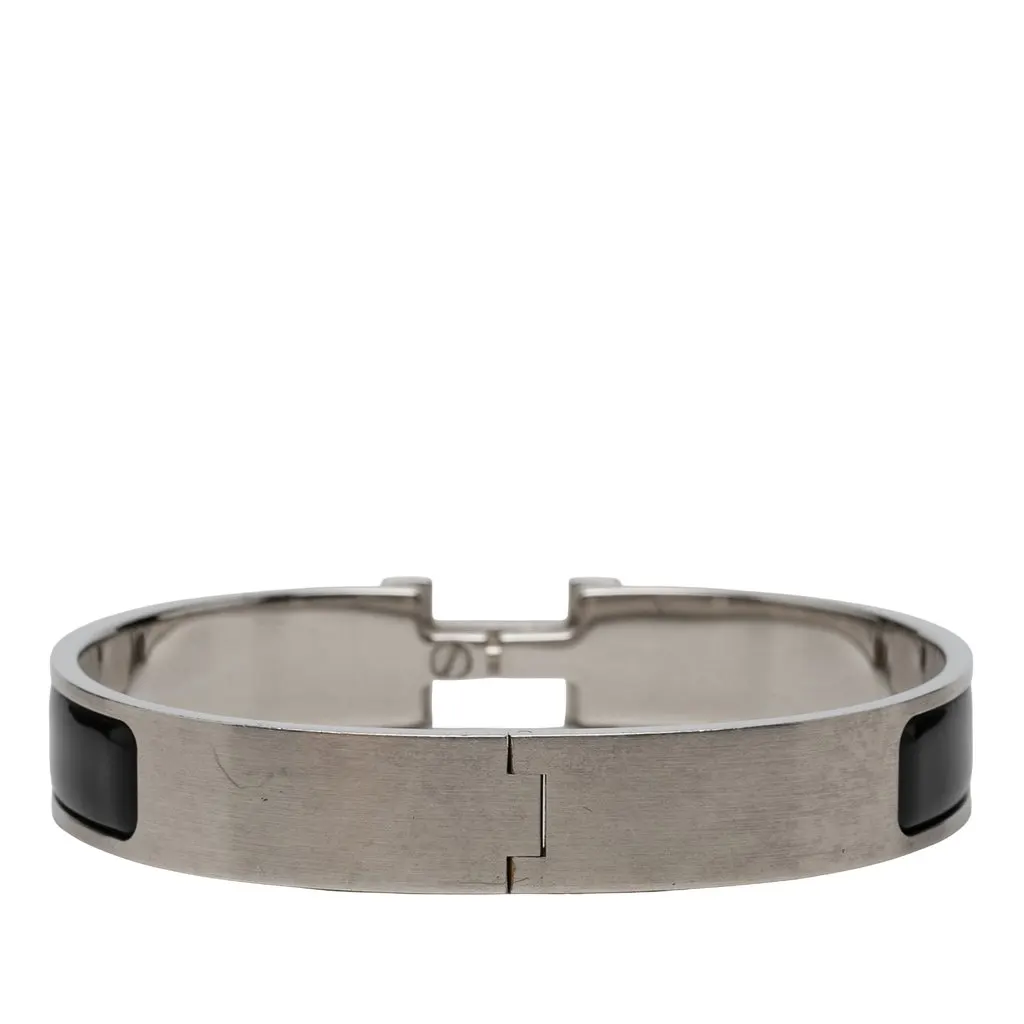 Hermès Narrow Enamel Clic H Bracelet GM Black Very good - Inside View