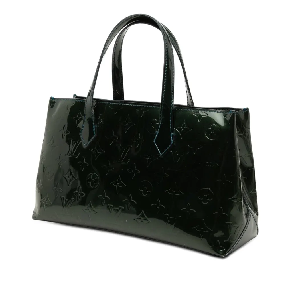 Louis Vuitton Monogram Vernis Wilshire PM Green Leather Very good - Back View