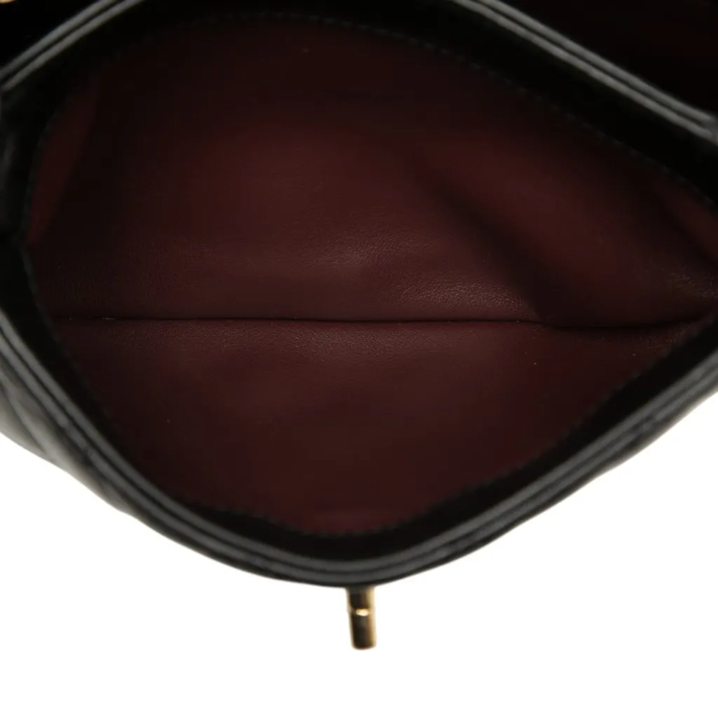 Chanel Mini Quilted Lambskin Trendy CC Top Handle Flap Black Leather Very good - Model View