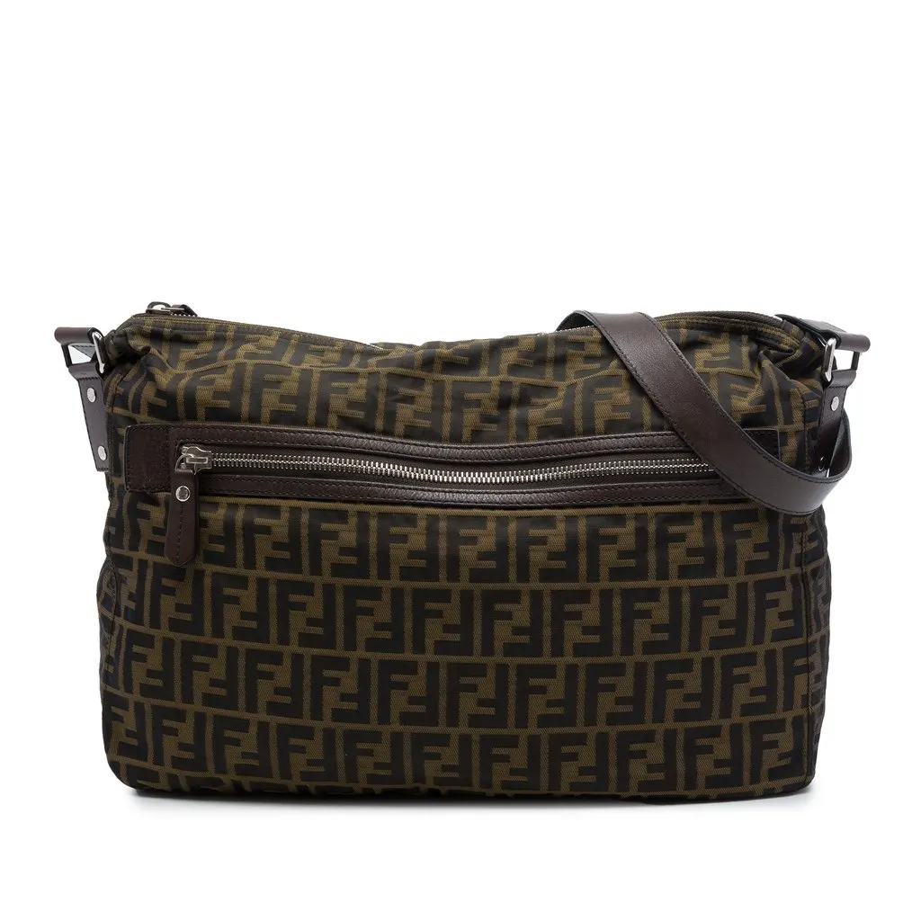 Fendi Zucca Canvas Crossbody Brown Very good - Front View
