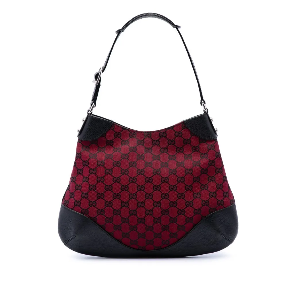 Gucci GG Canvas Hobo Red Very good - Front View