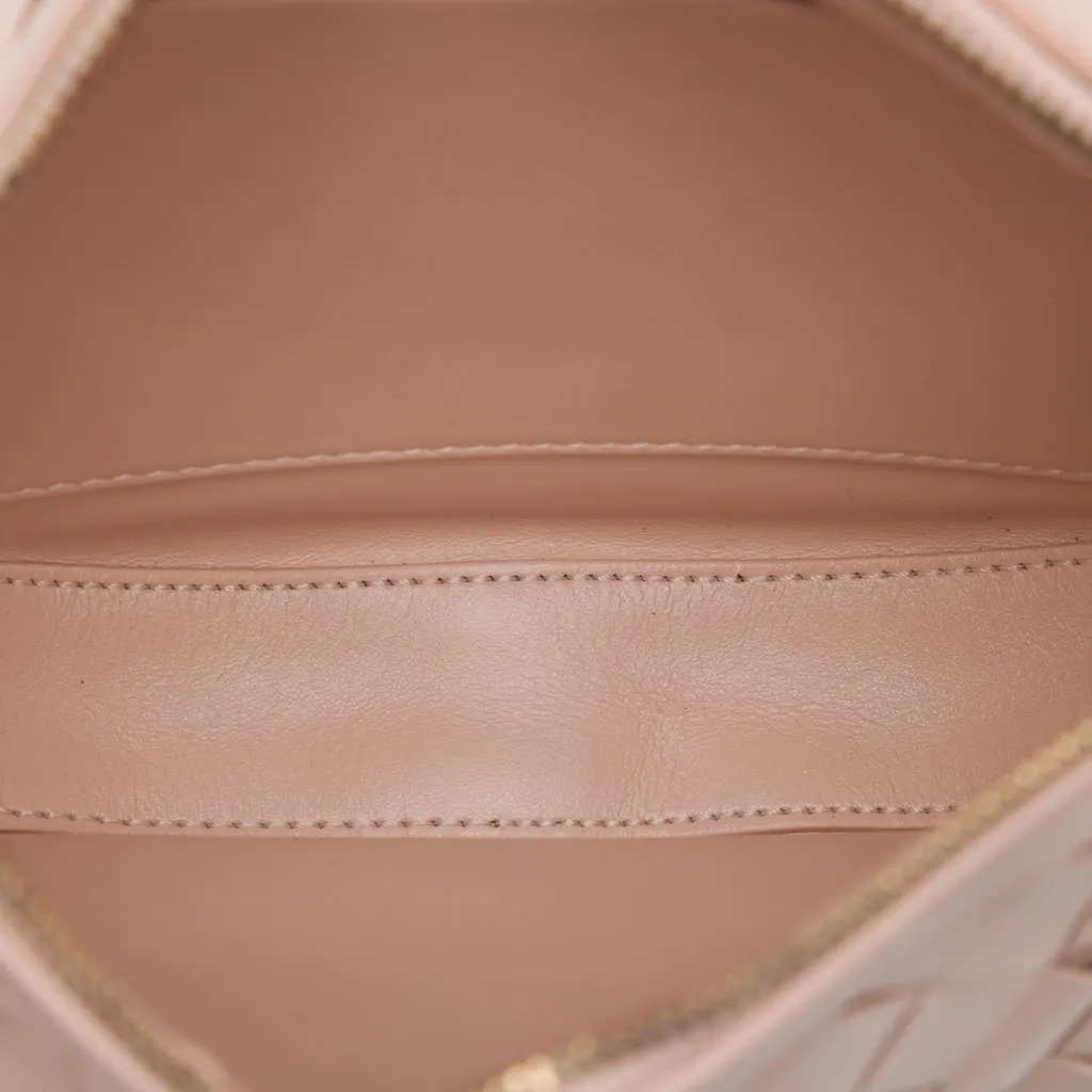 Bottega Veneta Mini Nappa Intrecciato Sunrise Hobo Pink Leather Good - Model View