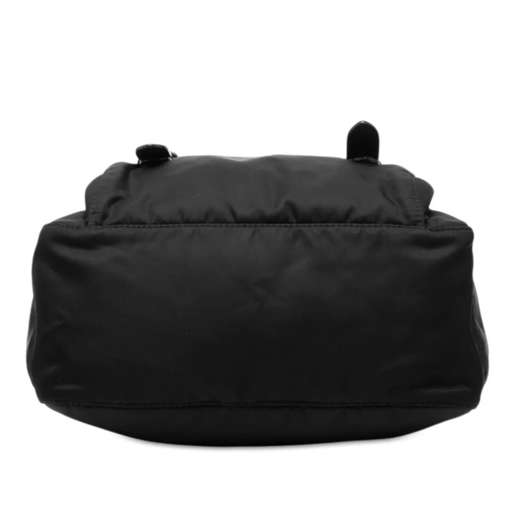 Prada Tessuto Zip Double Buckle Messenger Bag Black Polyamide Very good - Inside View