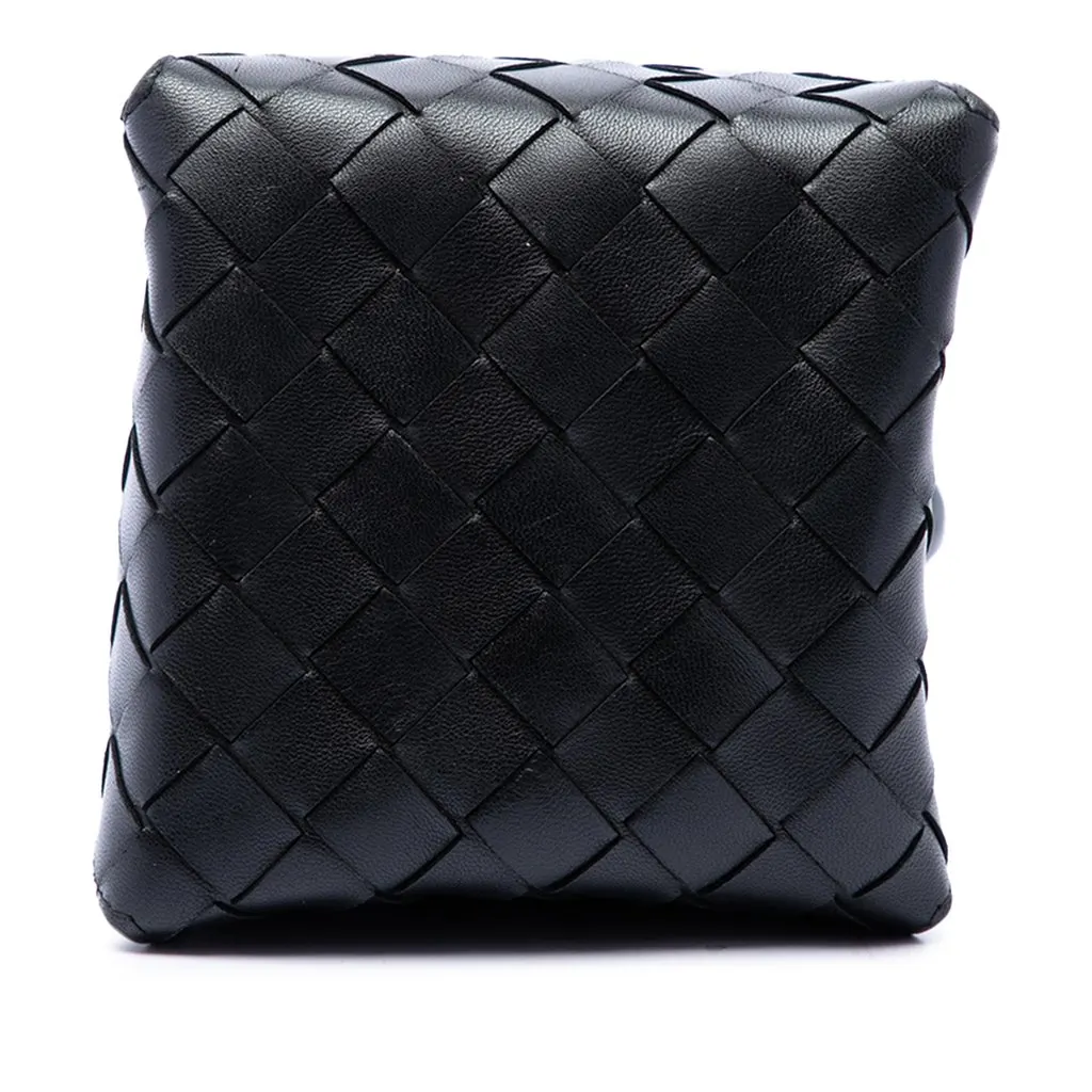 Bottega Veneta Intrecciato Mini Knot Bucket Bag Black Leather Good - Inside View
