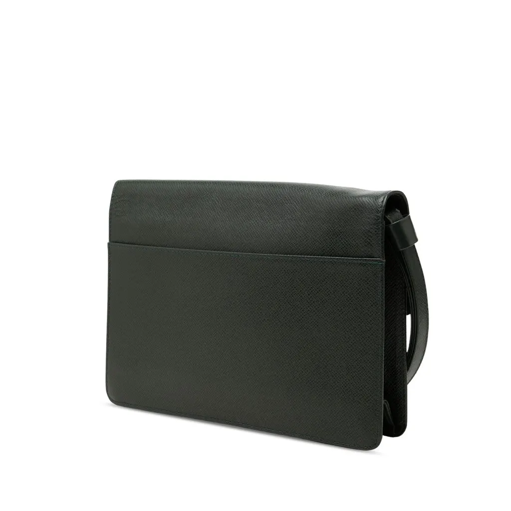 Louis Vuitton Taiga Selenga Green Leather Good - Back View