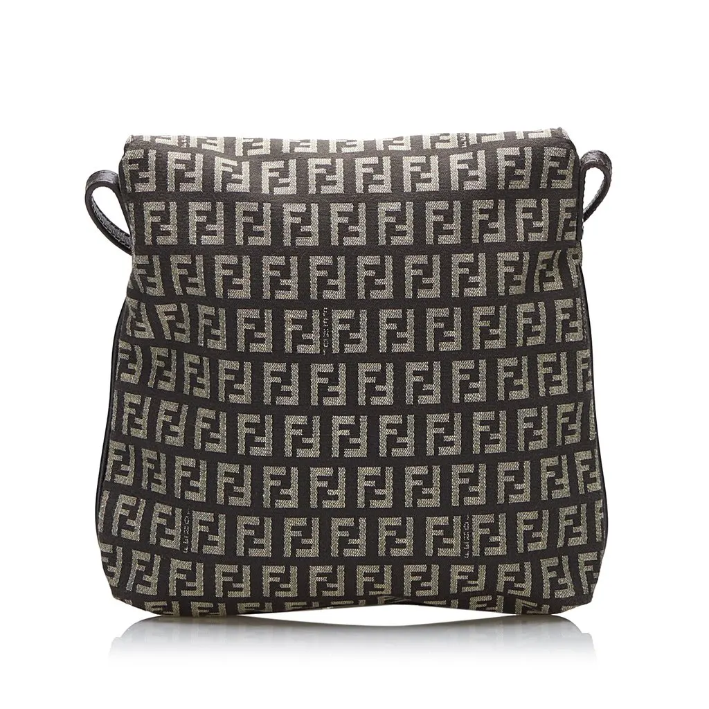 Fendi Zucchino Crossbody Brown Good - Inside View