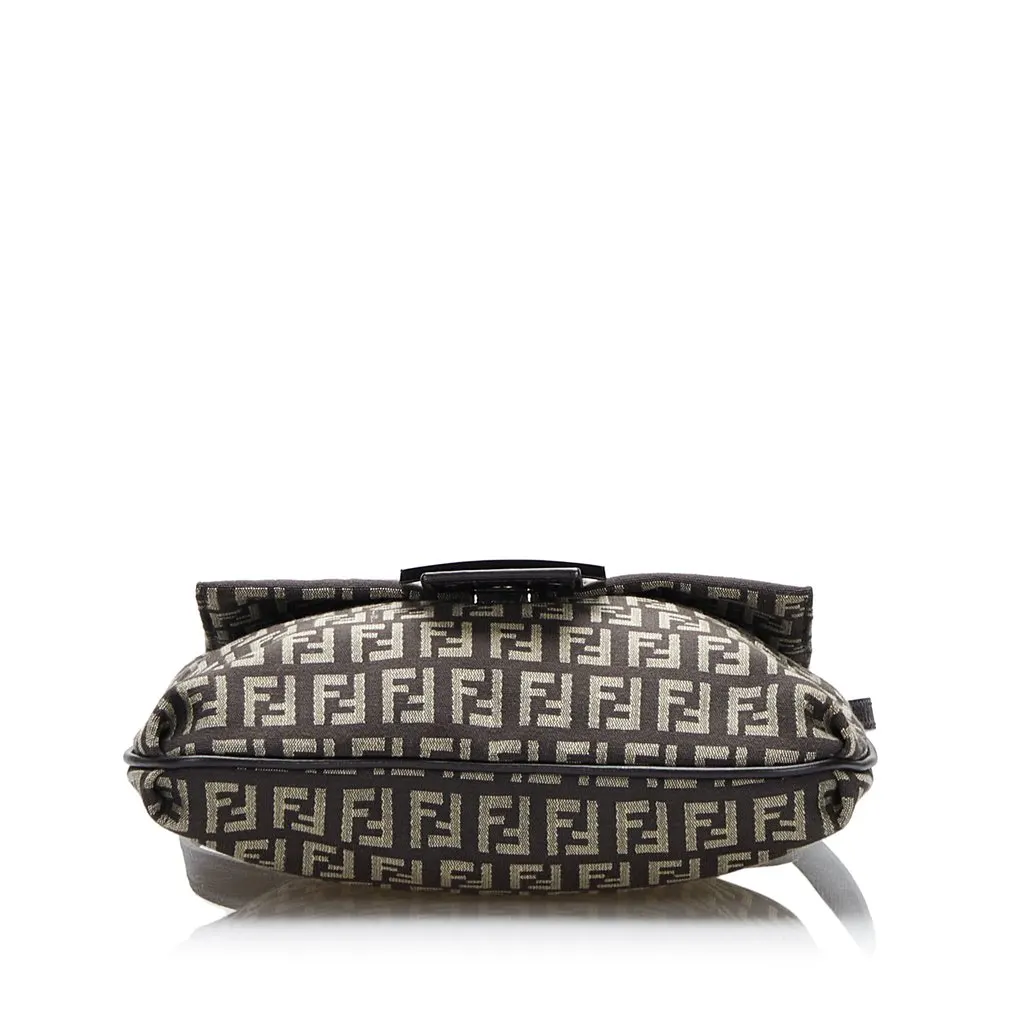 Fendi Zucchino Crossbody Brown Good - Model View