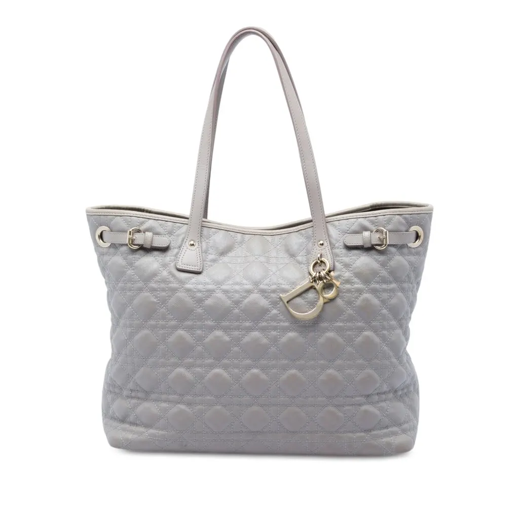 Dior Large Coated Canvas Cannage Panarea Tote MultiColor Very good - Front View