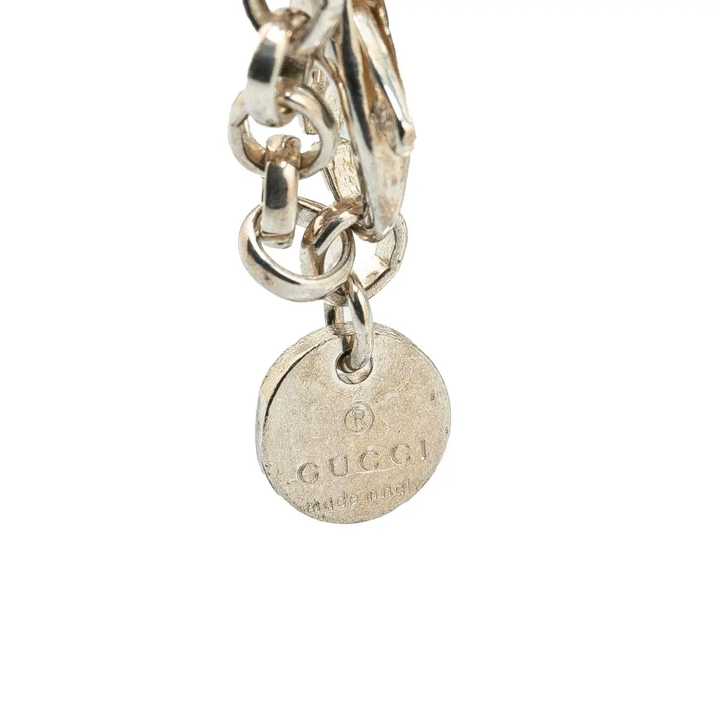 Gucci Sterling Silver Interlocking G Pendant Necklace Silver Metal Very good - Back View