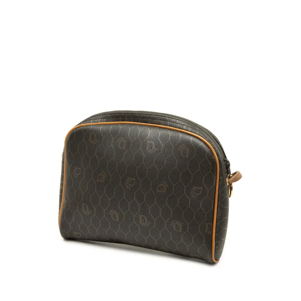 Dior Honeycomb Coated Canvas Crossbody Black Canvas Good - Back View