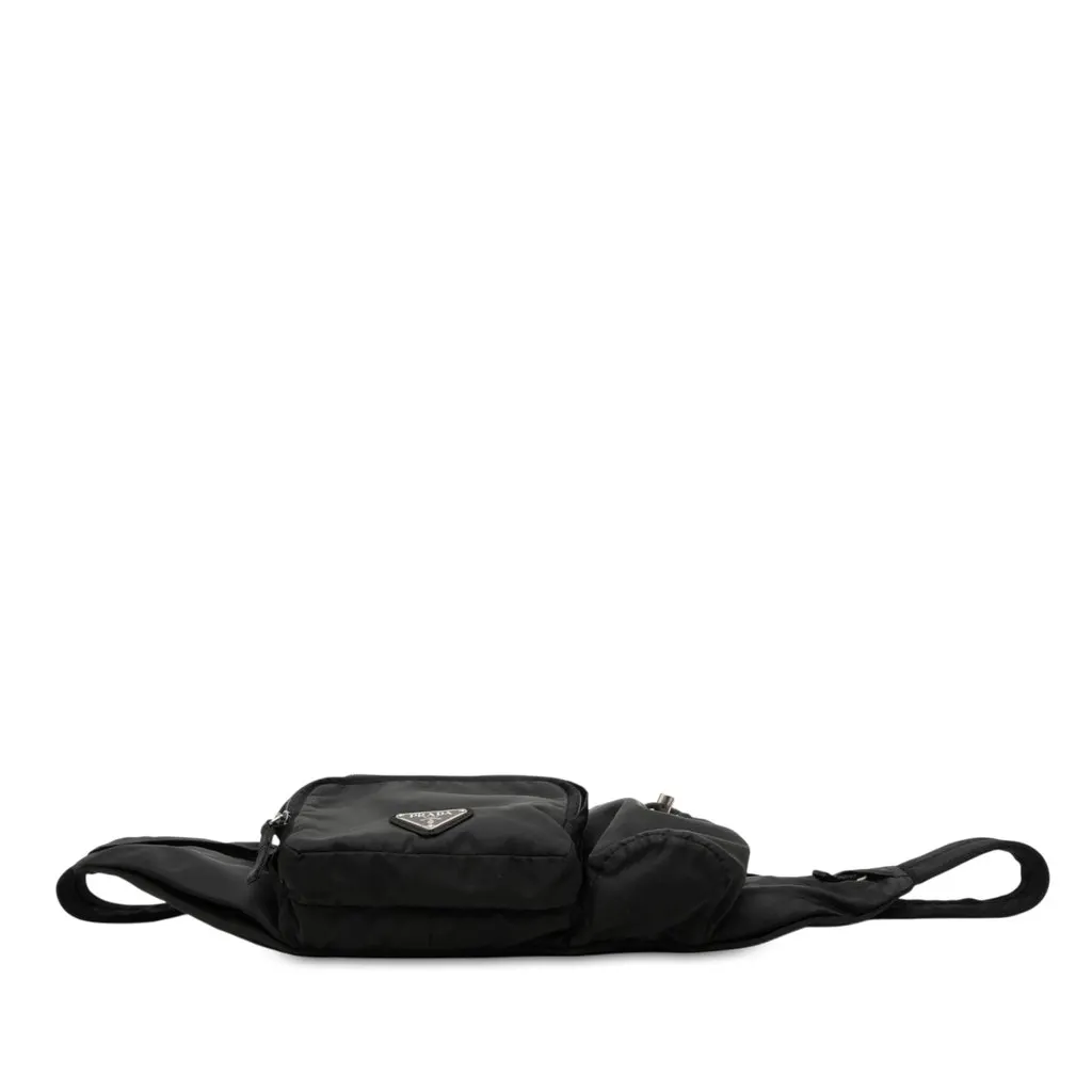 Prada Tessuto Multi Pocket Belt Bag Black Polyamide Good - Inside View