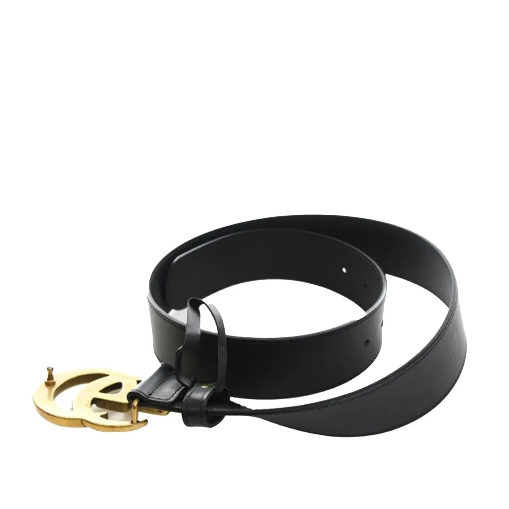 Gucci GG Marmont Calfskin Wide Belt Black Leather Very good - Inside View