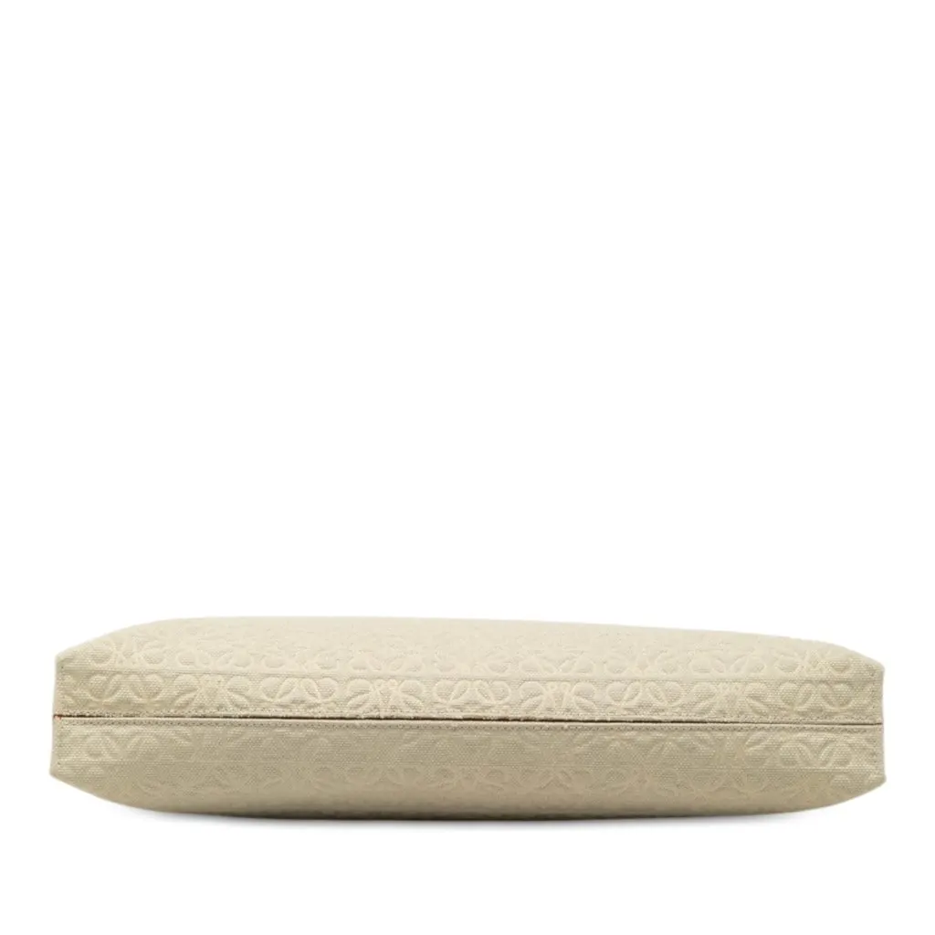 Loewe Anagram Canvas Repeat T Clutch Beige Very good - Inside View
