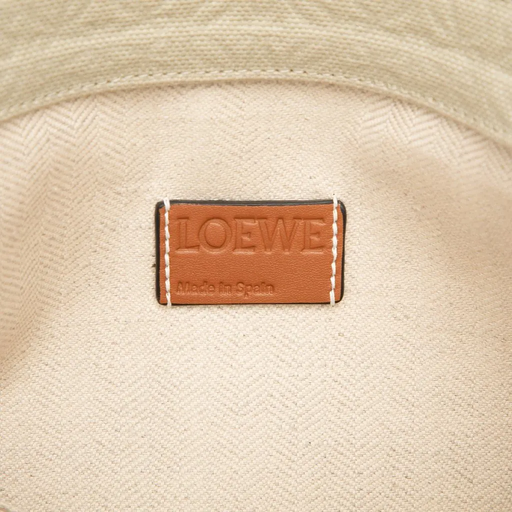 Loewe Anagram Canvas Repeat T Clutch Beige Very good - Box View