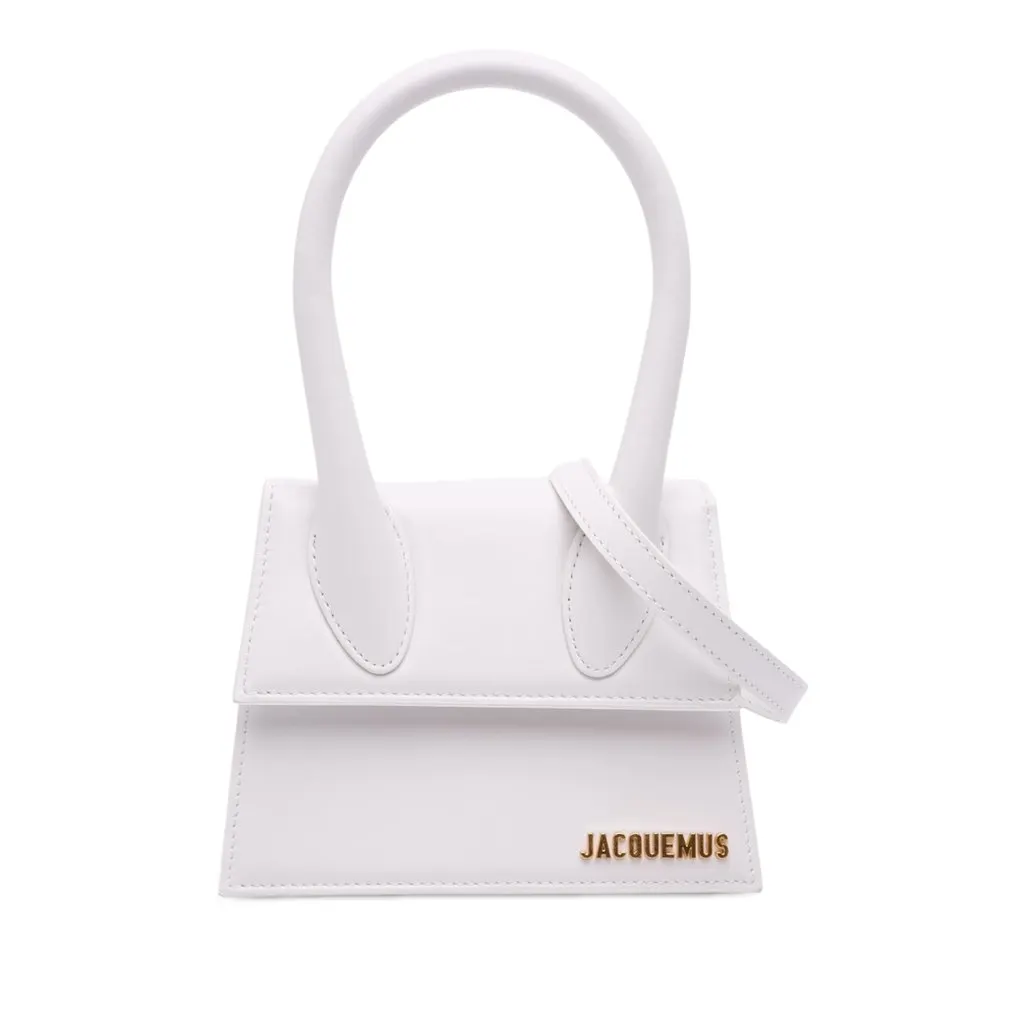 Jacquemus Leather Le Chiquito Moyen White Leather Very good - Front View