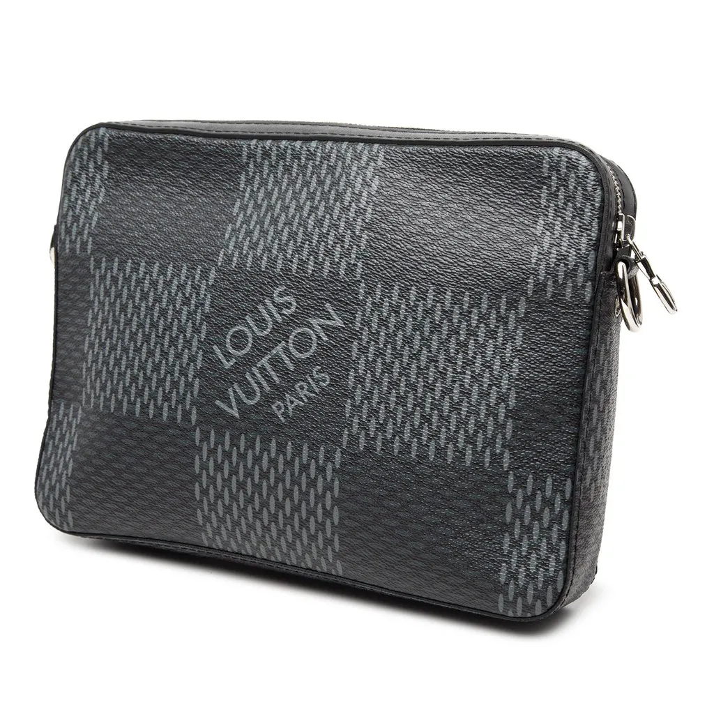 Louis Vuitton Damier Graphite Trio Messenger Black Very good - Back View