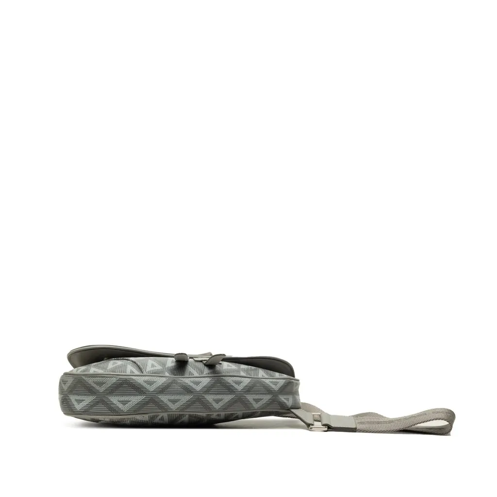 Dior CD Diamond Canvas and Calfskin Saddle Bag MultiColor Canvas Very good - Inside View