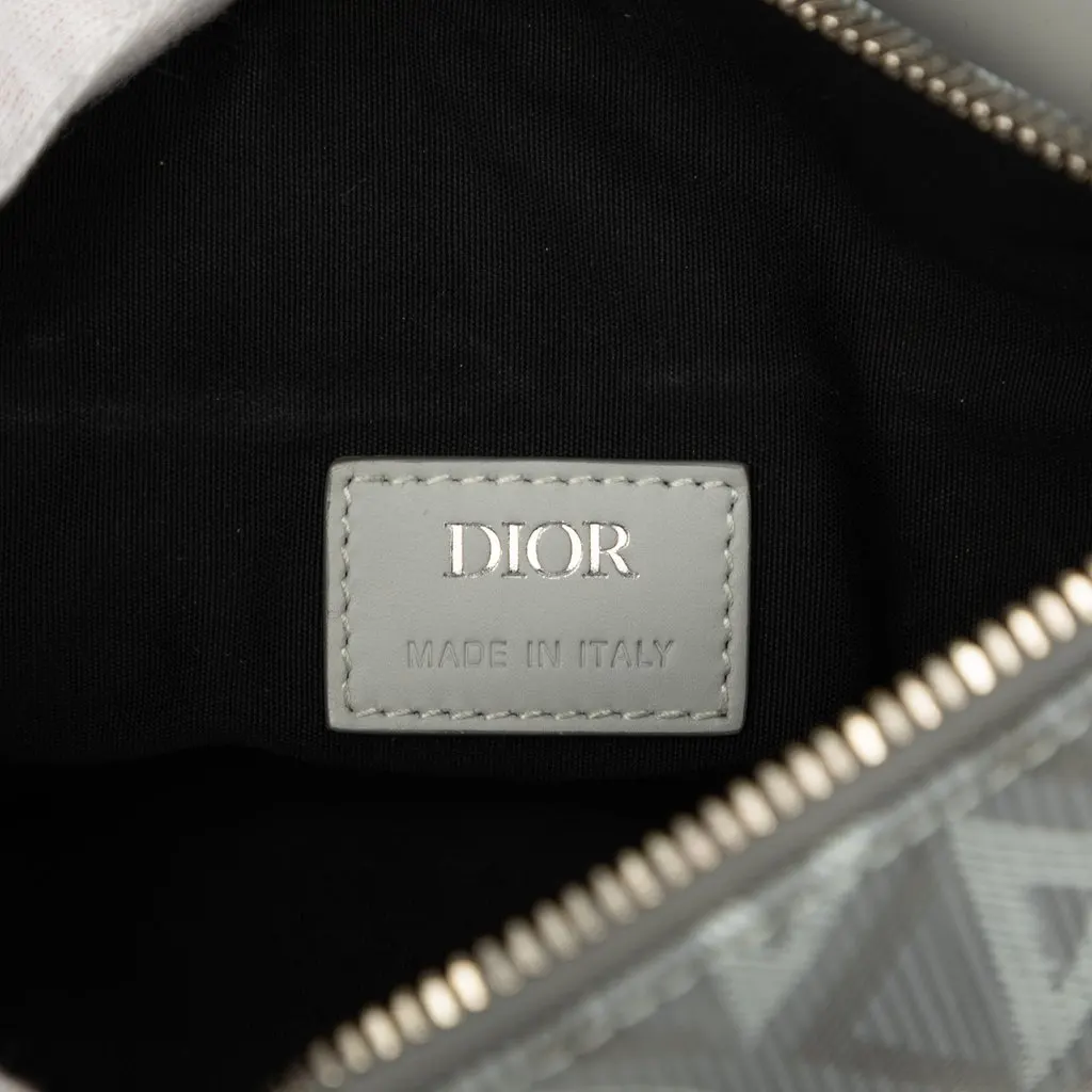 Dior CD Diamond Canvas and Calfskin Saddle Bag MultiColor Canvas Very good - Box View