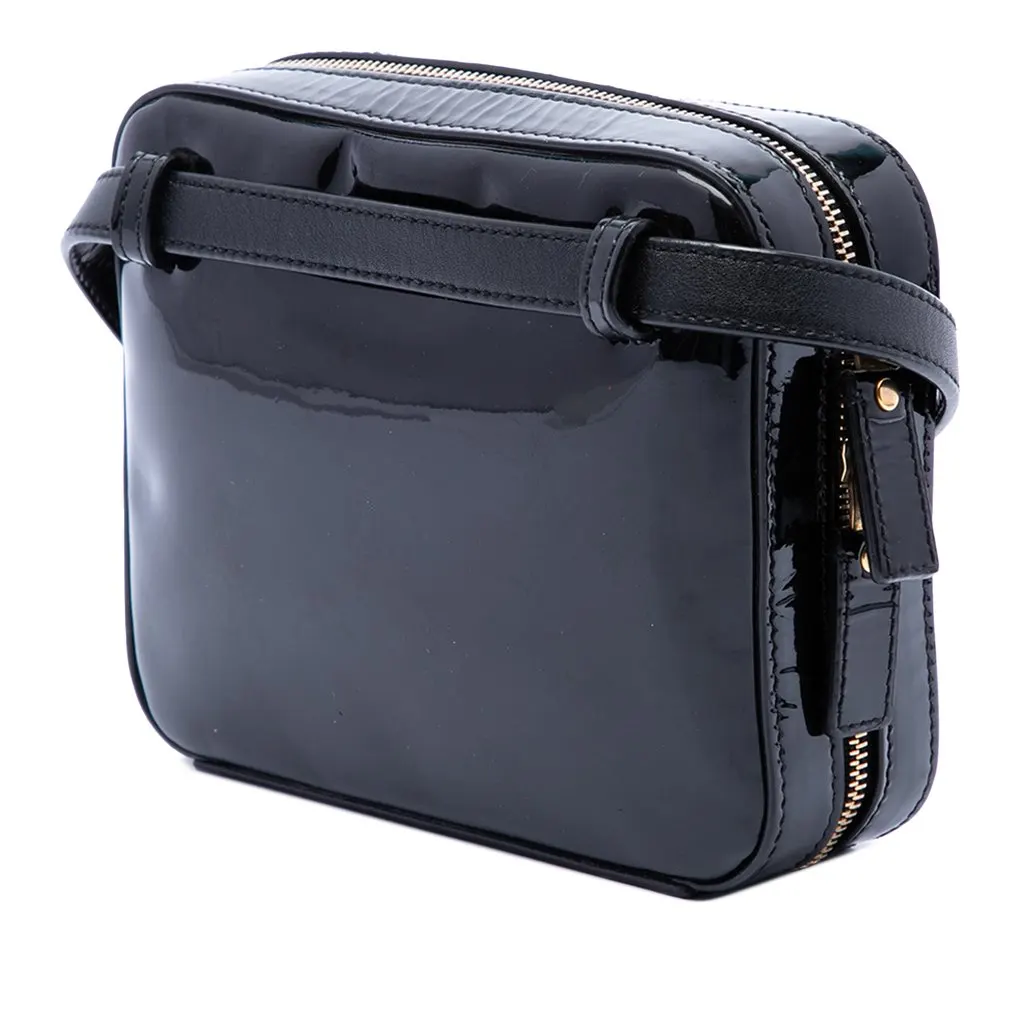 Saint Laurent Matelasse Patent Monogram Vicky Belt Bag Black Leather Very good - Back View