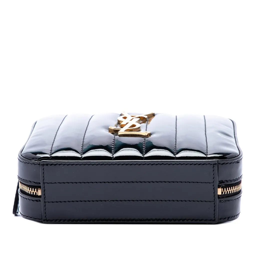Saint Laurent Matelasse Patent Monogram Vicky Belt Bag Black Leather Very good - Inside View