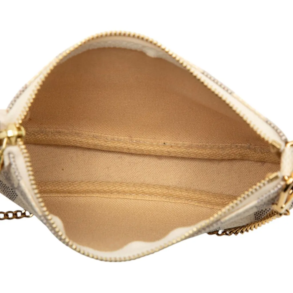 Louis Vuitton Damier Azur Mini Pochette Accessoires White Canvas Very good - Model View