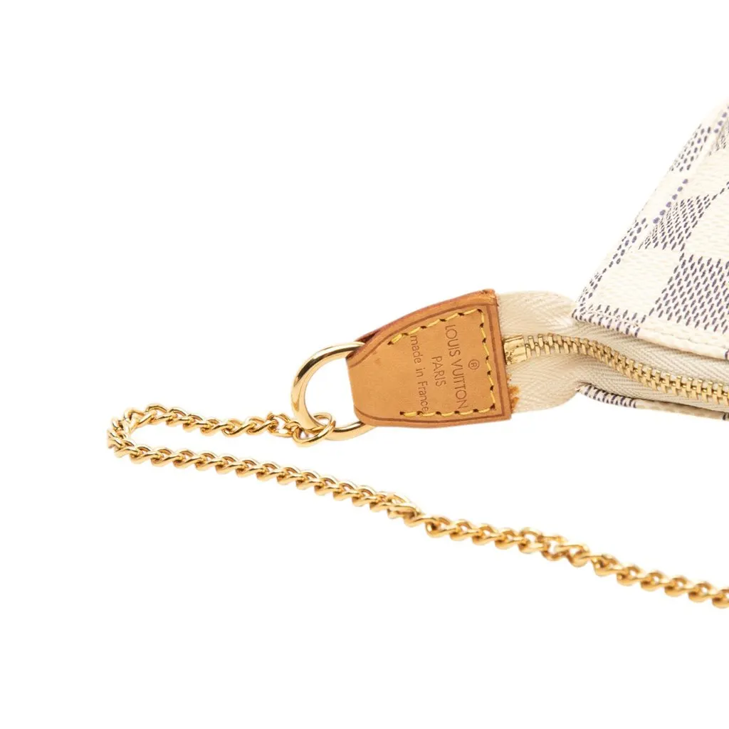 Louis Vuitton Damier Azur Mini Pochette Accessoires White Canvas Very good - Box View