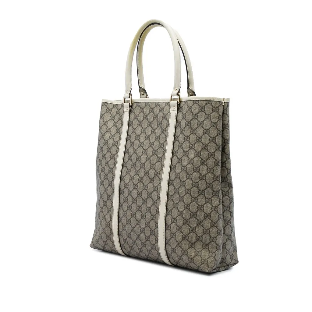 Gucci GG Supreme Joy Vertical Tote Beige Canvas Good - Back View