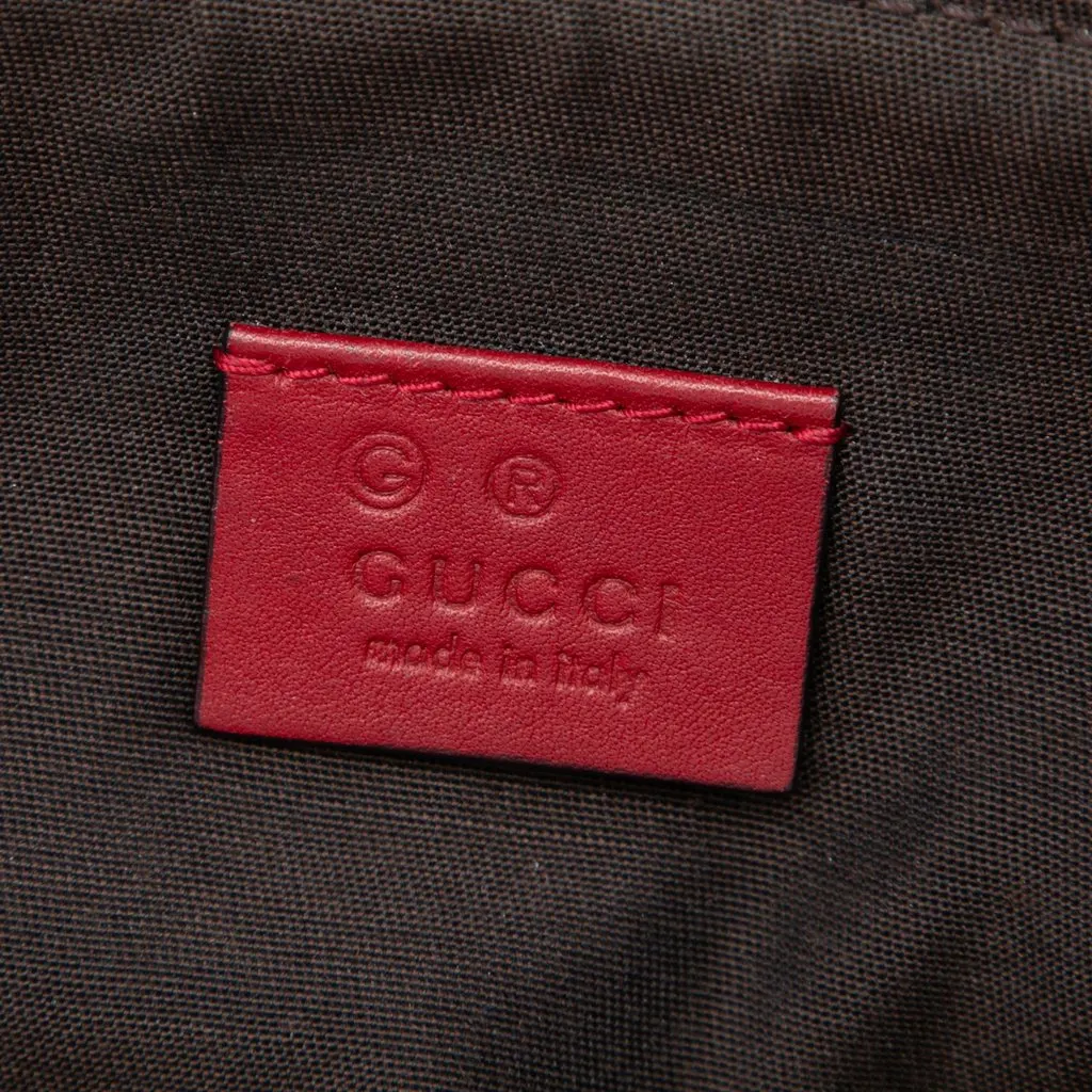 Gucci Microguccissima Cosmetic Pouch Red Leather Very good - Box View