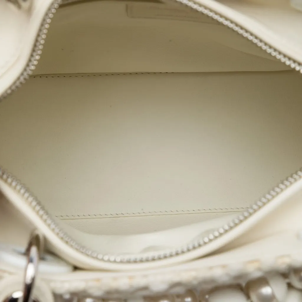 Dior Medium Tweed Pearl Lady Dior Brown Very good - Model View