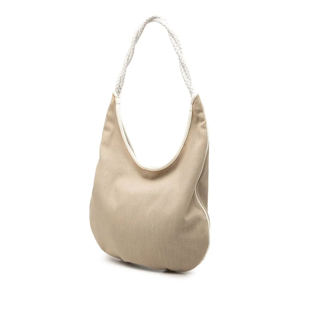 Celine Canvas Turtle Hobo Beige Very good - Back View