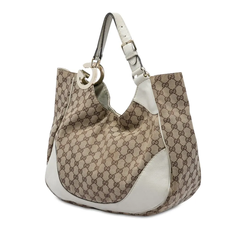 Gucci GG Canvas Charlotte Tote Beige Good - Back View