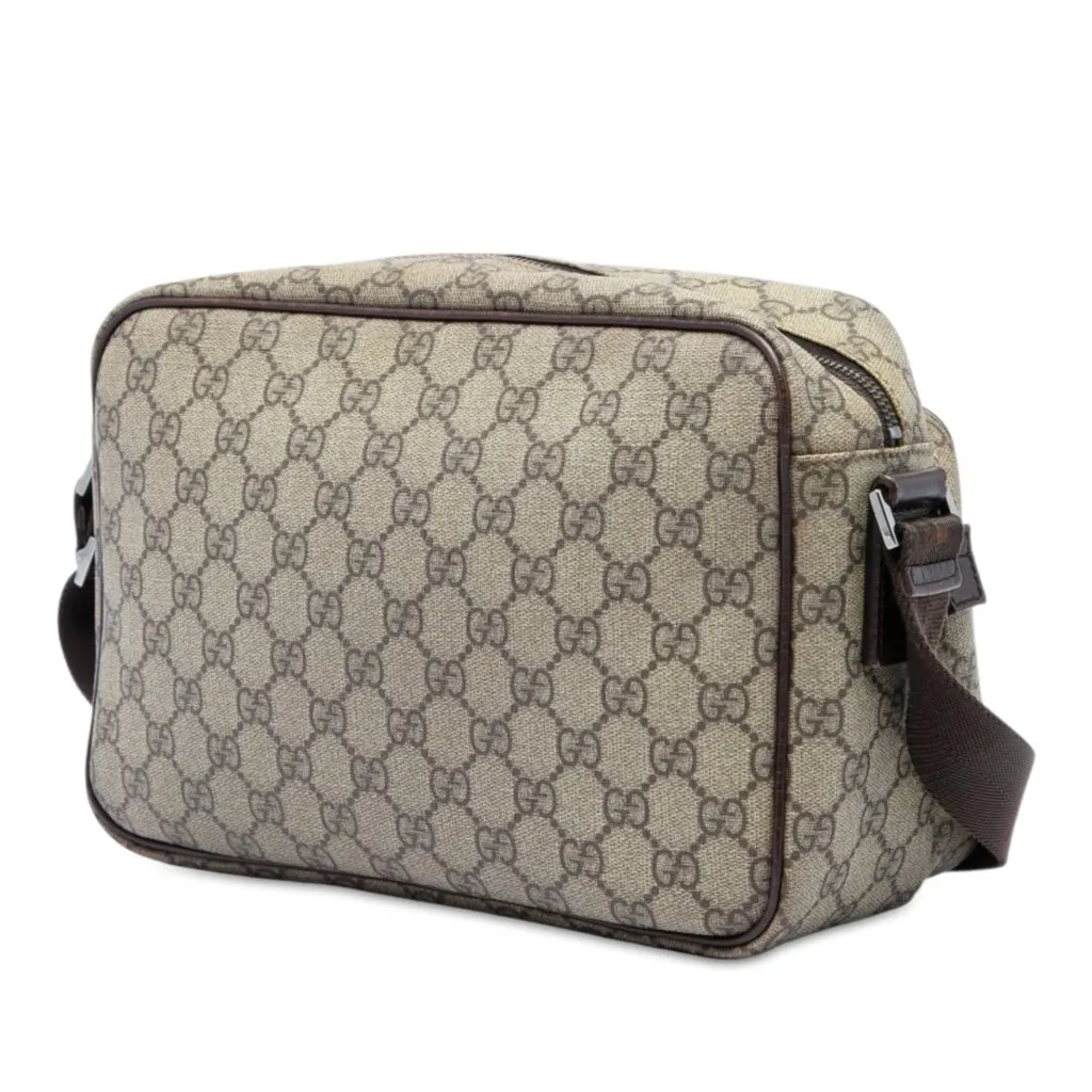 Gucci GG Supreme Crossbody Beige Canvas Very good - Back View
