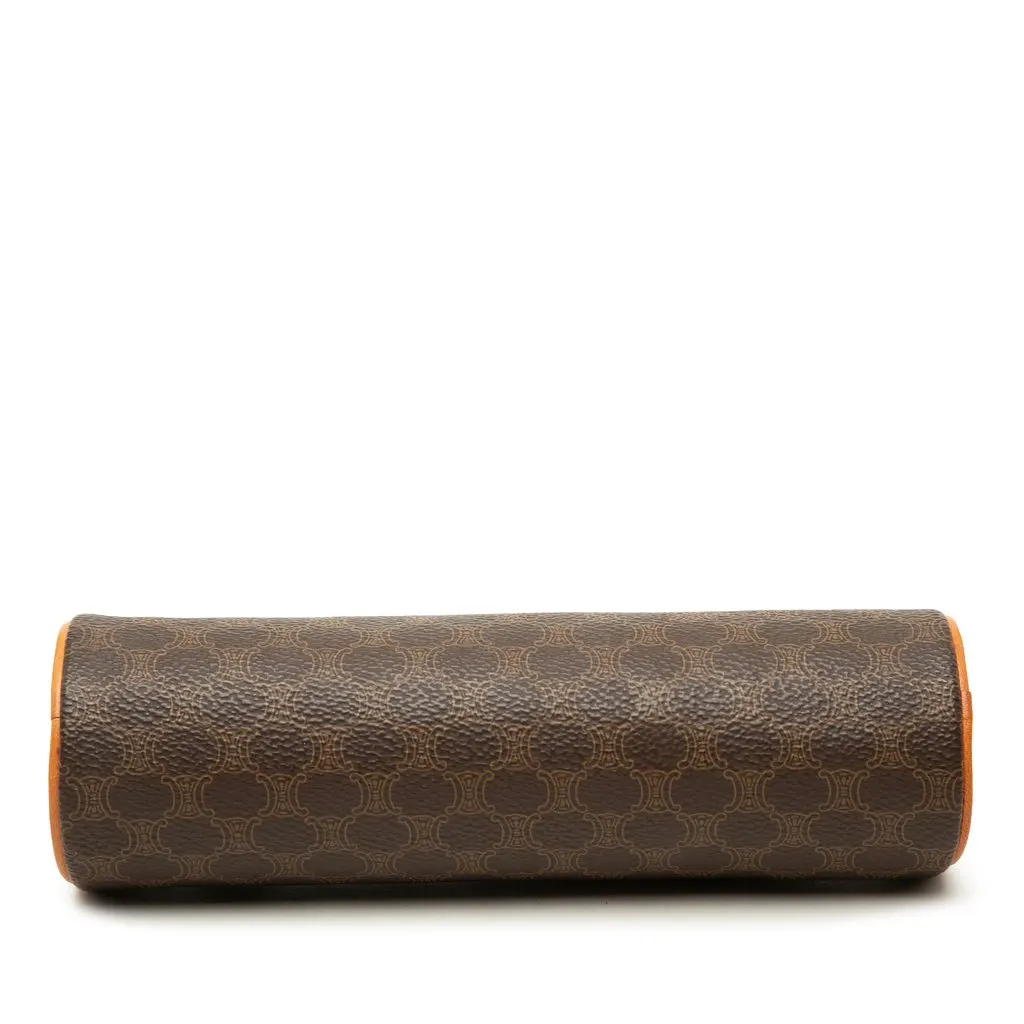 Celine Macadam Coated Canvas Pencil Case Brown Canvas Good - Inside View