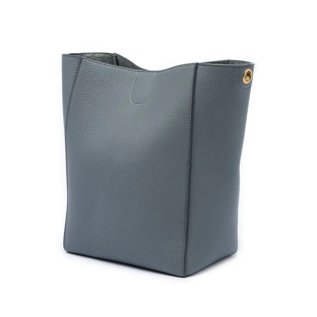 Celine Small Soft Grained Calfskin Seau Sangle Bucket Bag MultiColor Leather Good - Back View