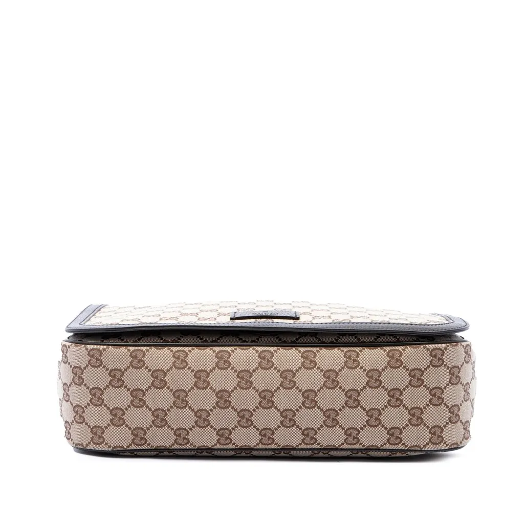 Gucci GG Canvas Flap Crossbody Beige Canvas Very good - Inside View