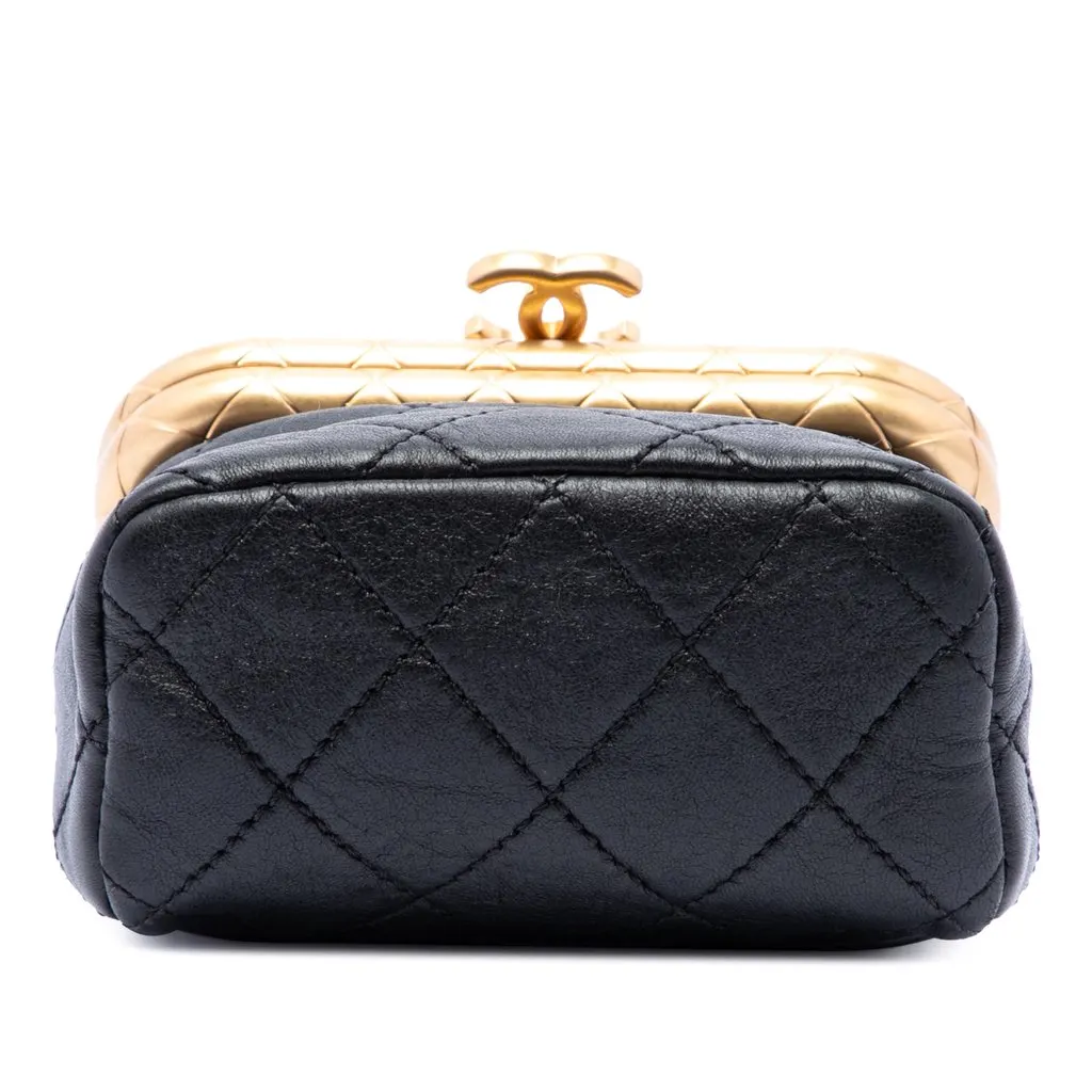 Chanel Micro Quilted Lambskin My Crush Bag Black Leather Very good - Inside View
