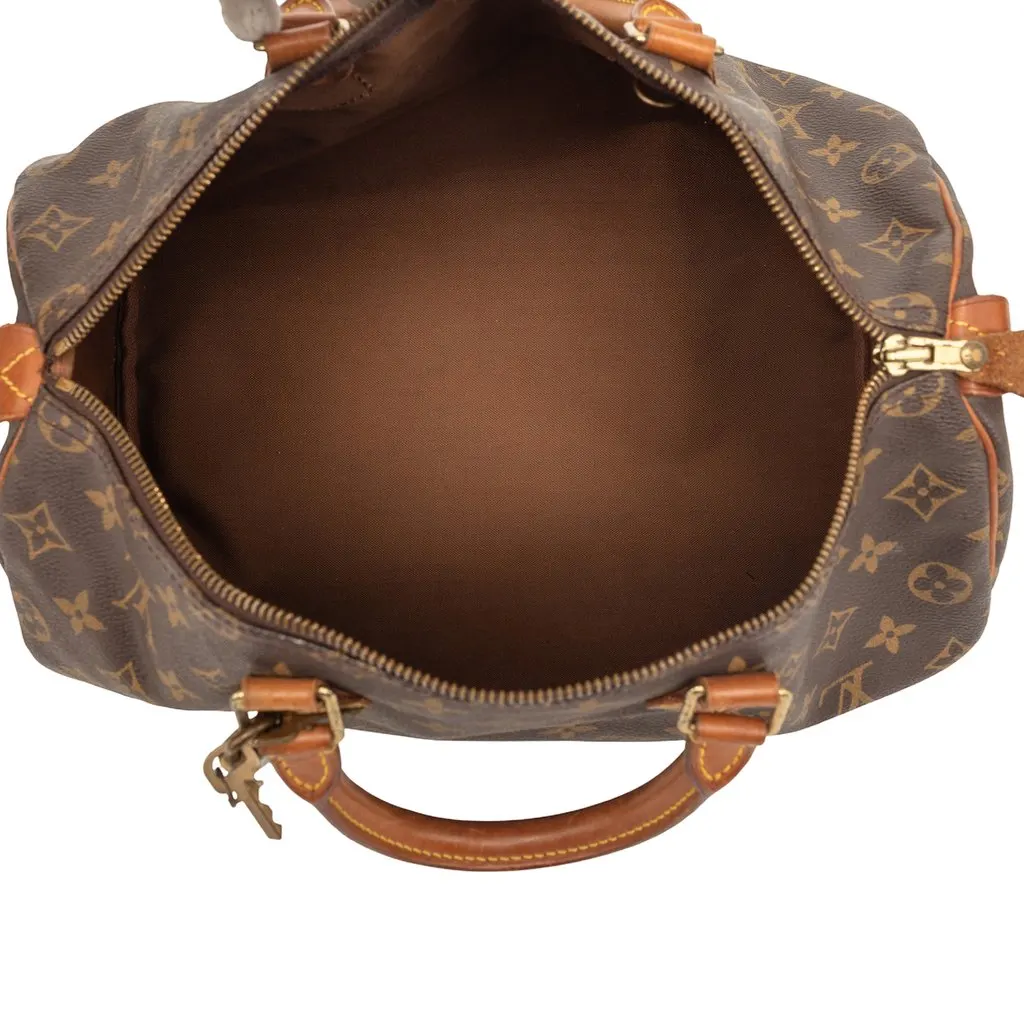 Louis Vuitton Monogram Speedy 35 Brown Very good - Model View