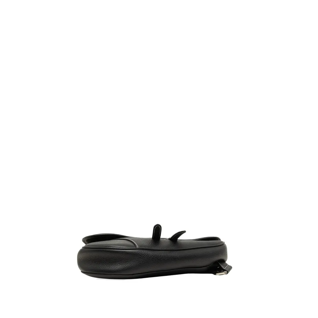 Dior Grained Calfskin Saddle Crossbody Black Leather Very good - Inside View
