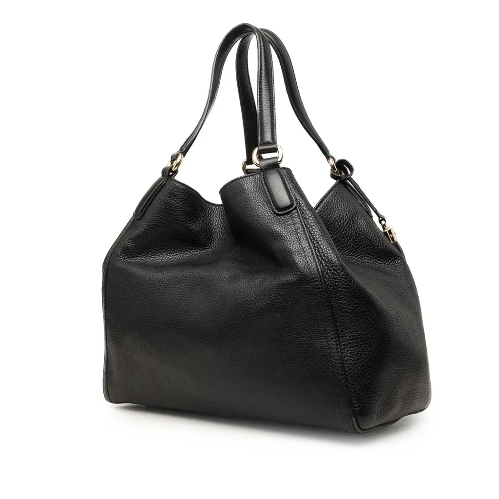 Gucci Medium Leather Soho Cellarius Tote Black Leather Very good - Back View