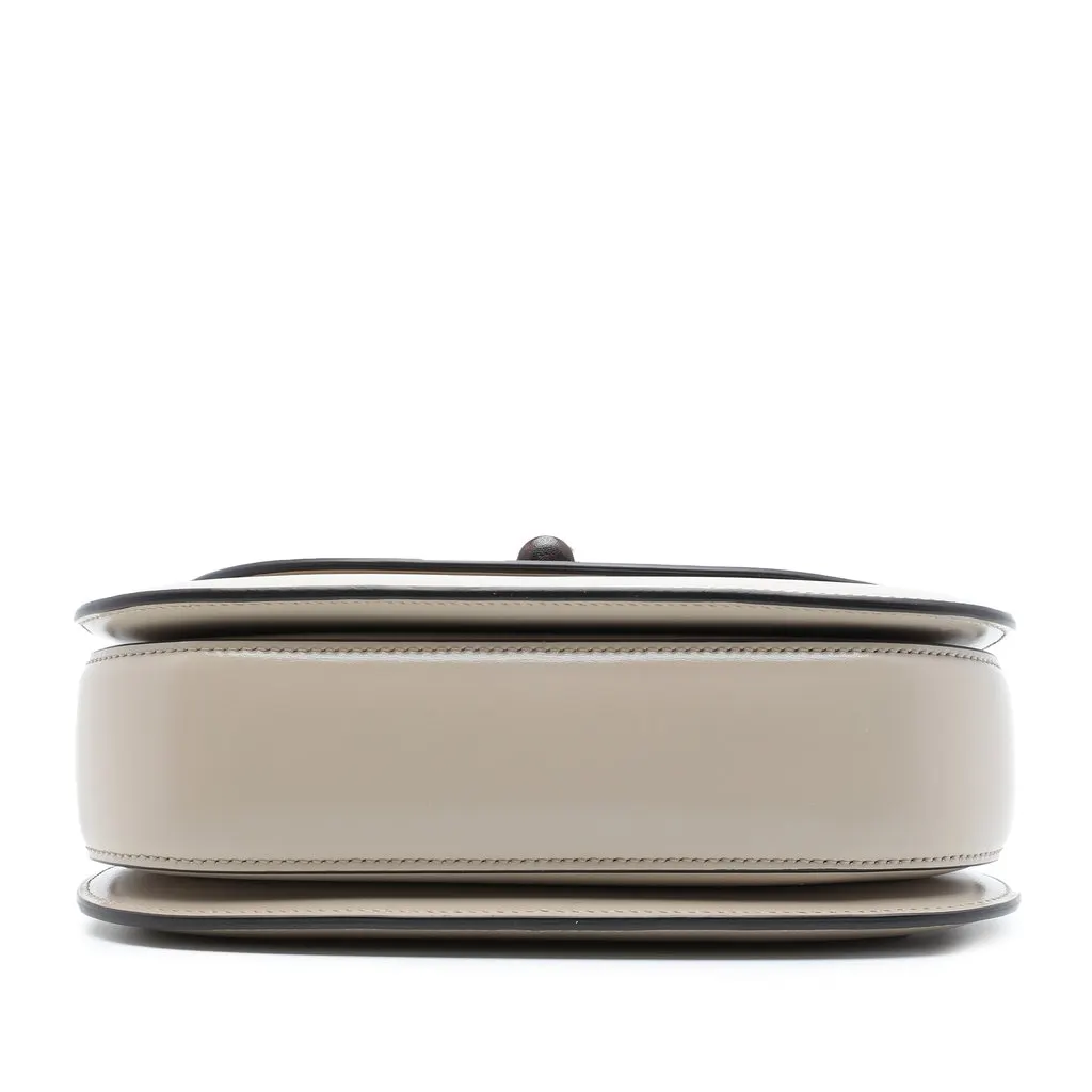 Gucci Small Calfskin Web Bamboo 1947 Top Handle Bag White Leather Very good - Inside View