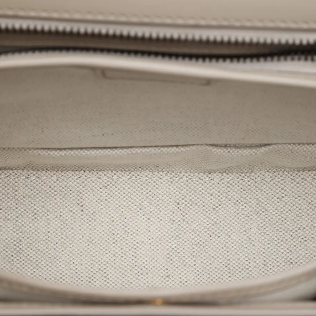 Gucci Small Calfskin Web Bamboo 1947 Top Handle Bag White Leather Very good - Model View