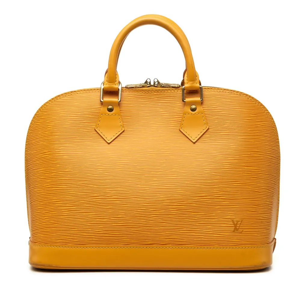 Louis Vuitton Epi Alma PM Yellow Leather Very good - Front View