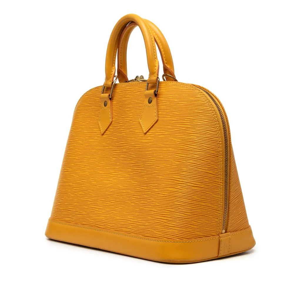 Louis Vuitton Epi Alma PM Yellow Leather Very good - Back View