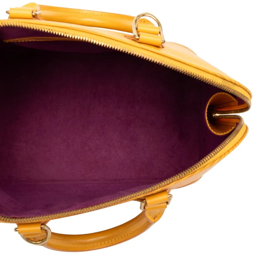 Louis Vuitton Epi Alma PM Yellow Leather Very good - Model View