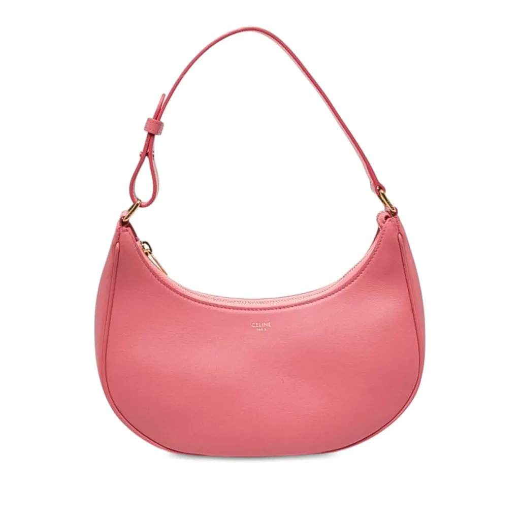 Celine Leather Ava Shoulder Bag Pink Leather Very good - Front View