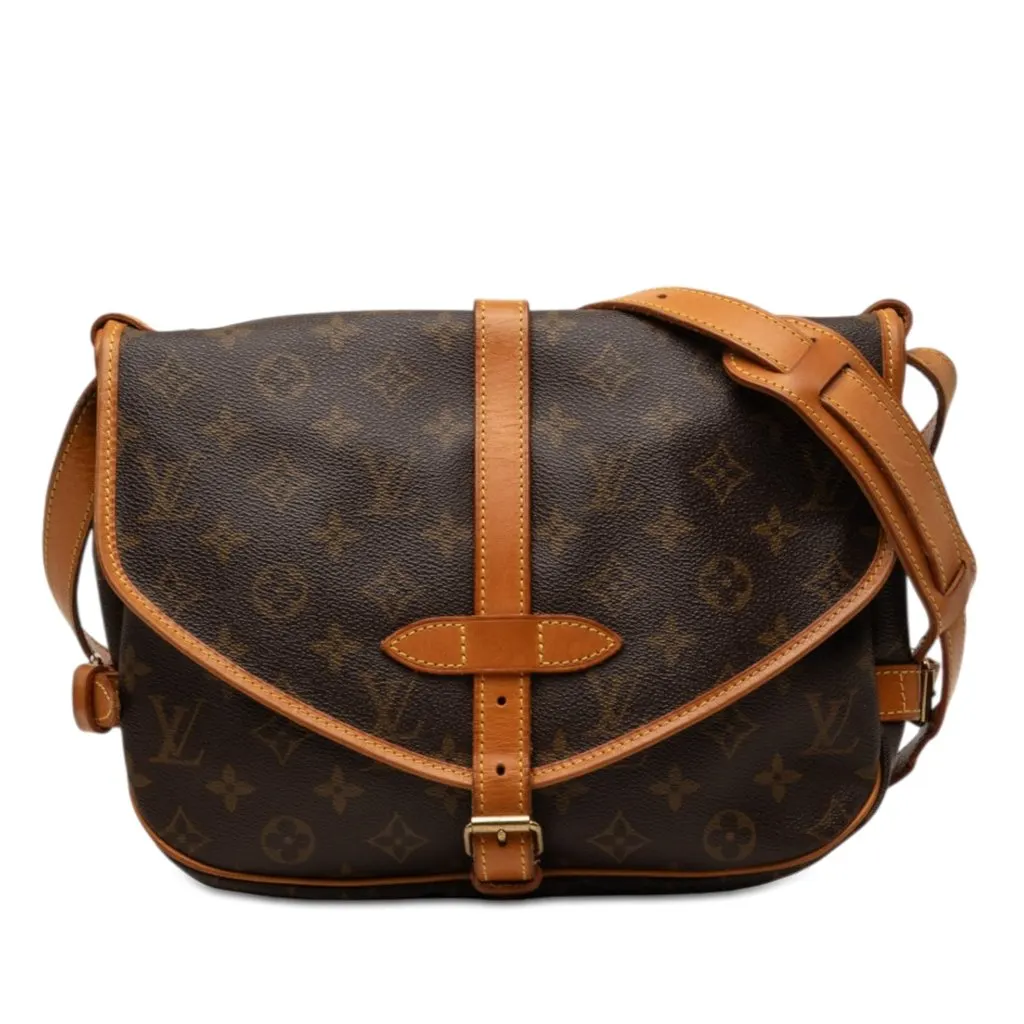 Louis Vuitton Monogram Saumur 25 Brown Very good - Front View