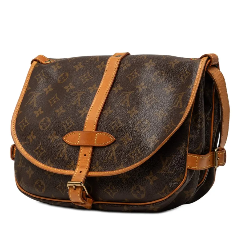 Louis Vuitton Monogram Saumur 25 Brown Very good - Back View